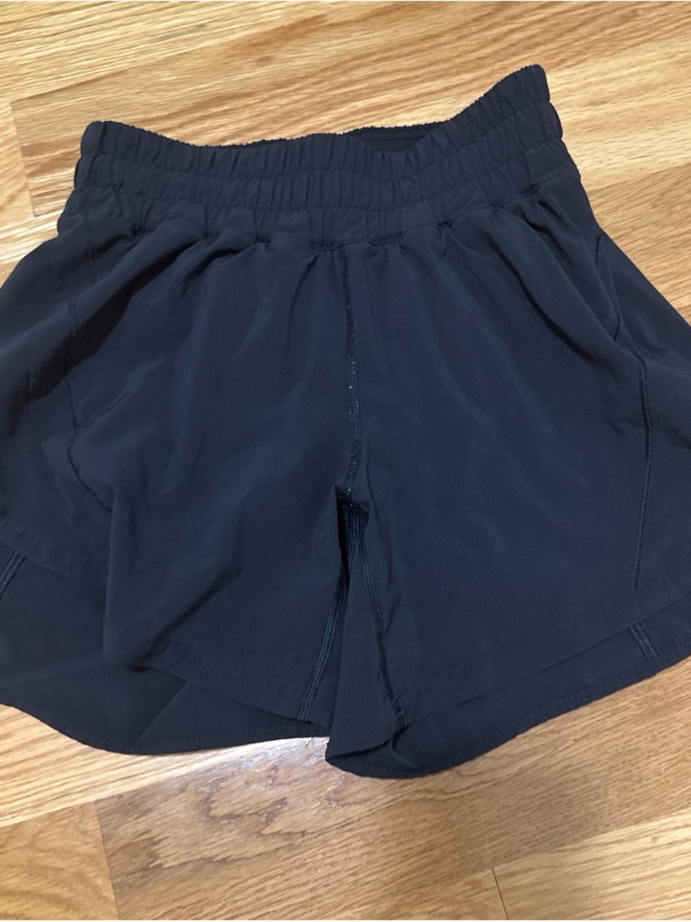 lululemon athletica Black Elastic-Waist Athletic Shorts